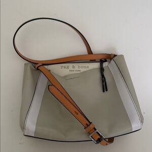 Rag and Bone Cream Tan leather Crossbody Passenger Bag